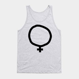 Minimal Female Gender Symbol Tank Top